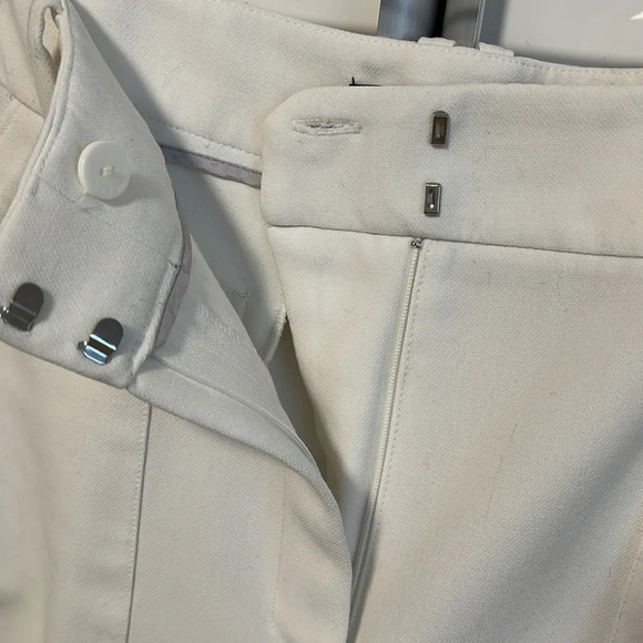 MANGO White Wide Leg High Waist Trouser Wool Blend Pant, Size 12 - Picture 5 of 6